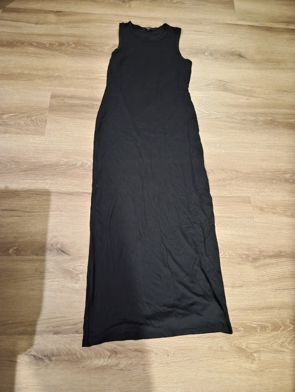 Quince Black Sleeveless Maxi Dress Large